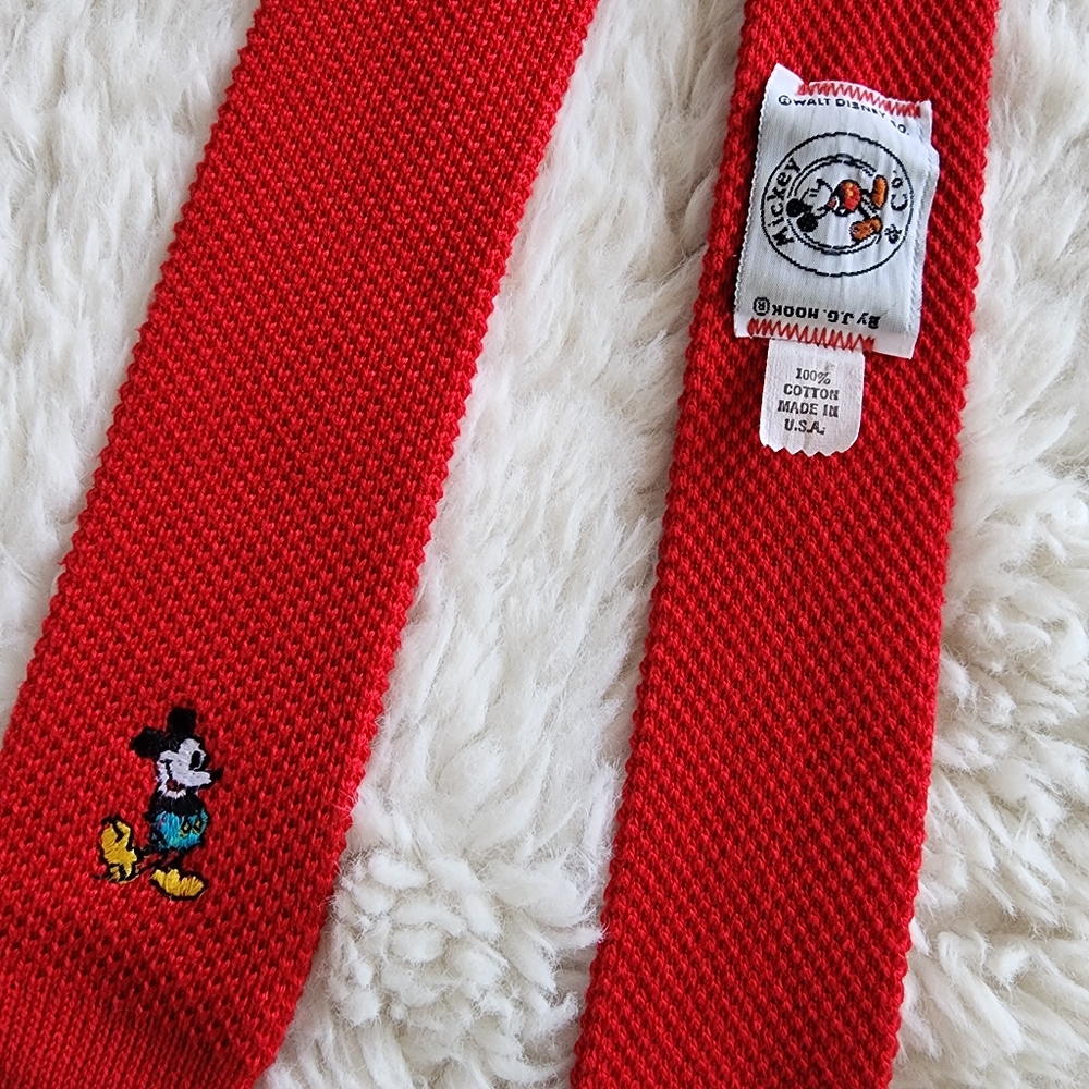 Vintage Disney Mickey Mouse Knit Tie By J.G. Hooks